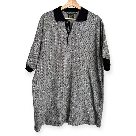 Bobby Jones Cotton Geometric Print Embroidered Polo Golf Shirt Men's Size M - Picture 1 of 8
